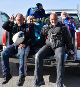 Skydivers in truck3