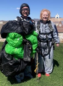 Steve and Marilyn Head after jump