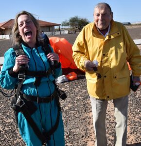 Tandem jumper (Amber) and Jacque